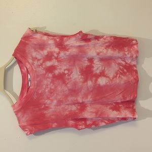 Hibiscus red joy lab muscle tee tank extra small, raw edges